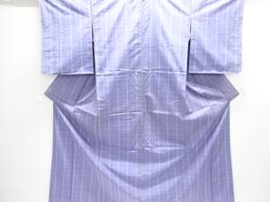 アンティーク　格子織り出し米沢紬着物アンサンブル